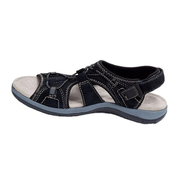Remi | Women's Suede Cut-Out Multi-Strap Sport Sandals