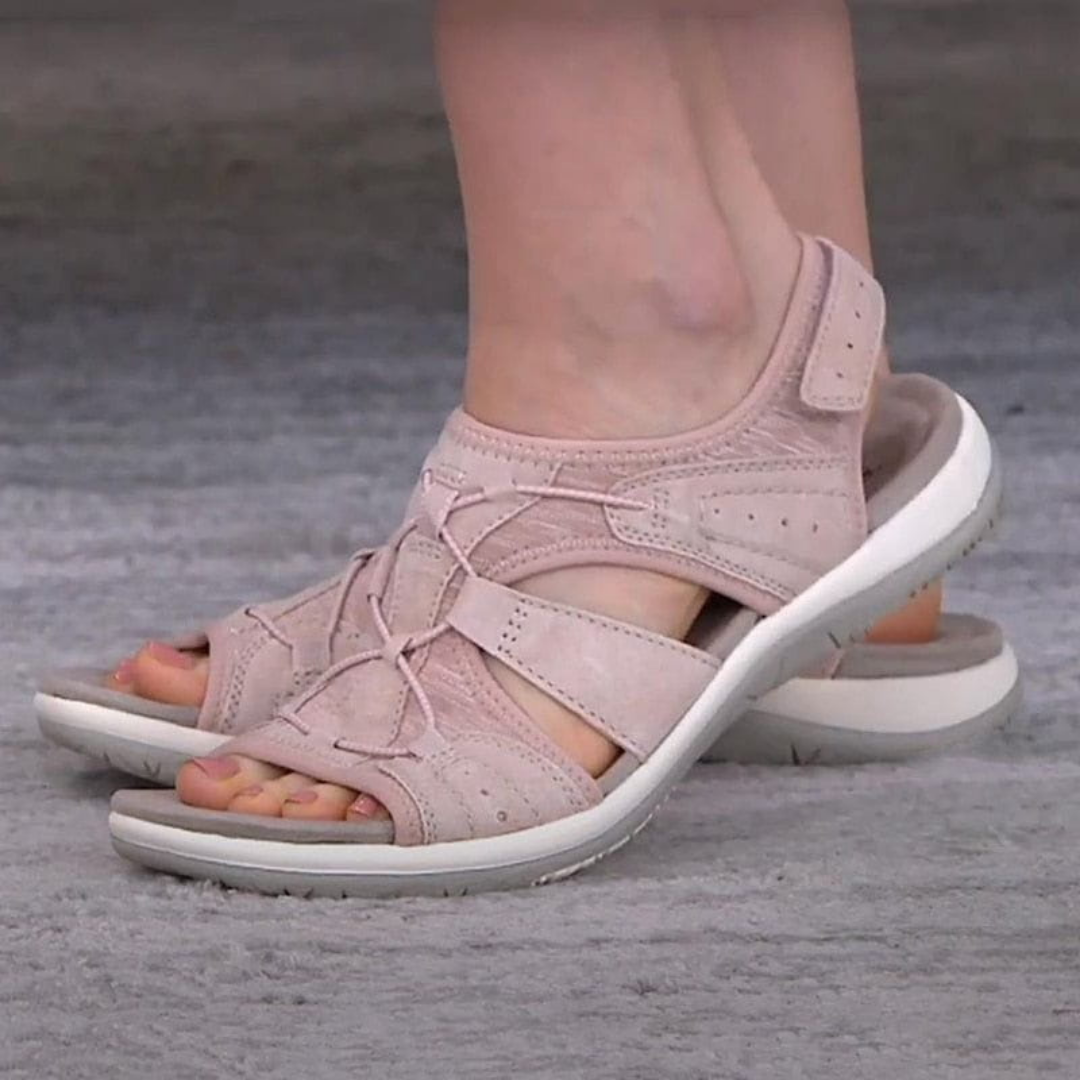 Remi | Women's Suede Cut-Out Multi-Strap Sport Sandals