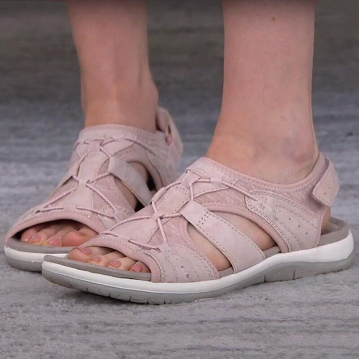 Remi | Women's Suede Cut-Out Multi-Strap Sport Sandals