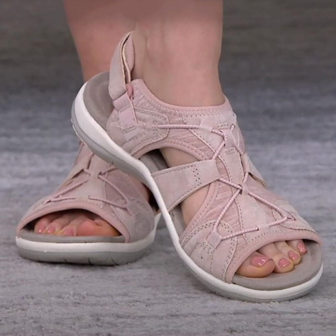 Remi | Women's Suede Cut-Out Multi-Strap Sport Sandals