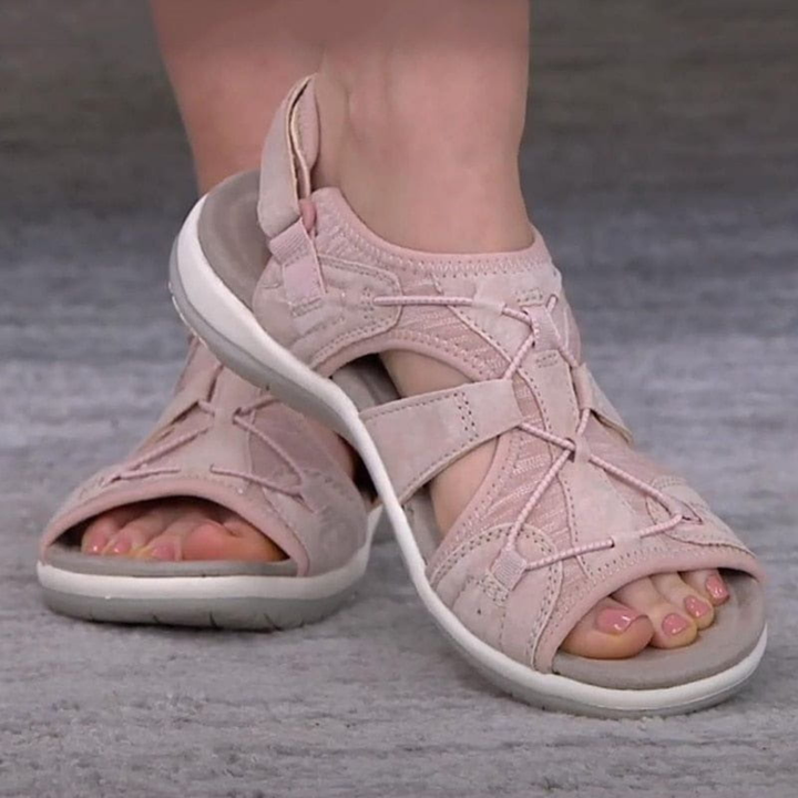 Remi | Women's Suede Cut-Out Multi-Strap Sport Sandals