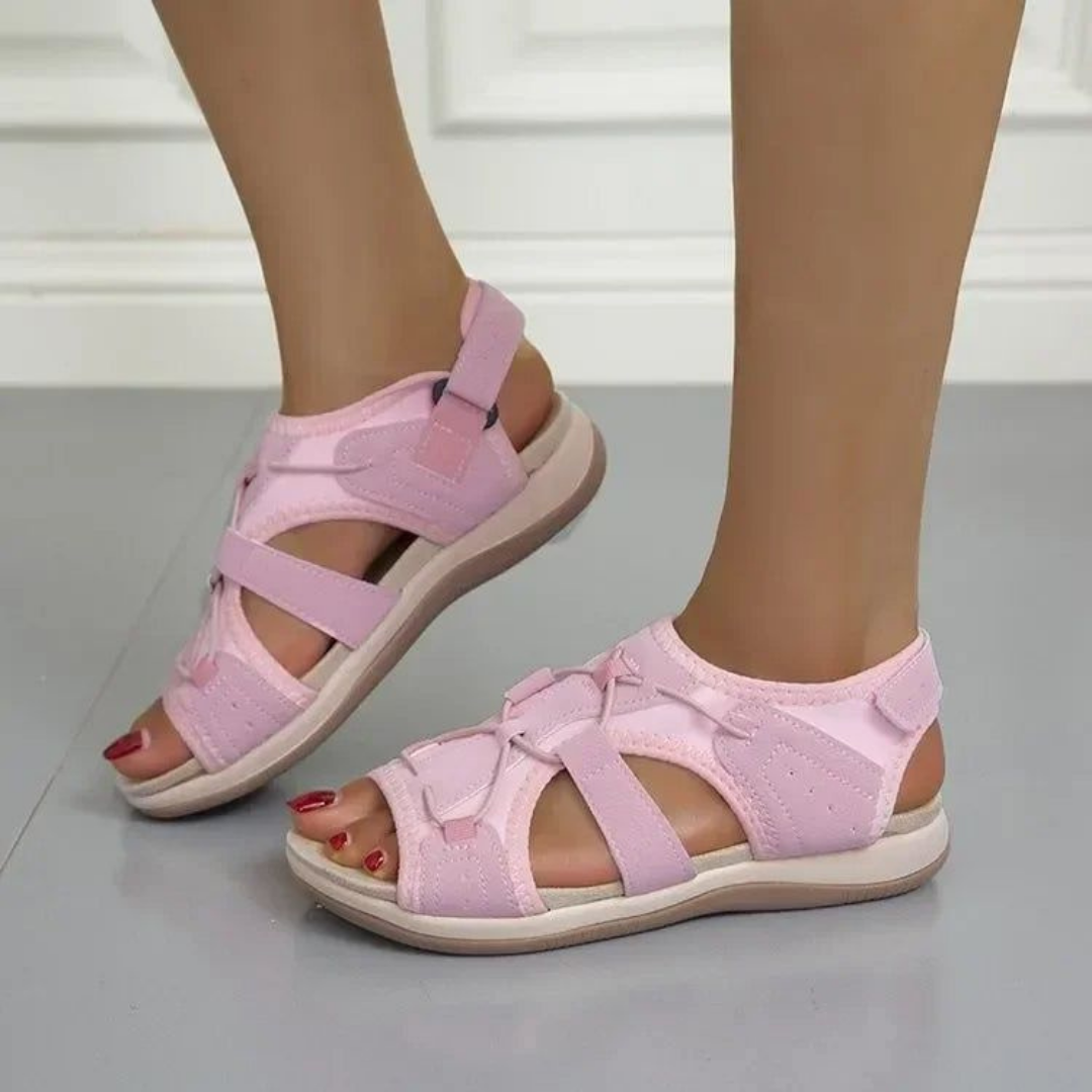 Remi | Women's Suede Cut-Out Multi-Strap Sport Sandals