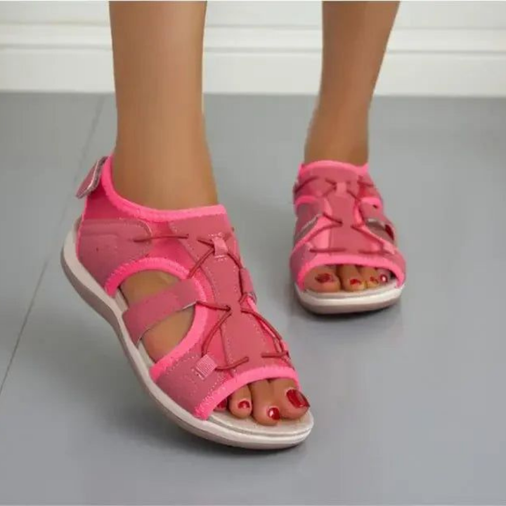 Remi | Women's Suede Cut-Out Multi-Strap Sport Sandals