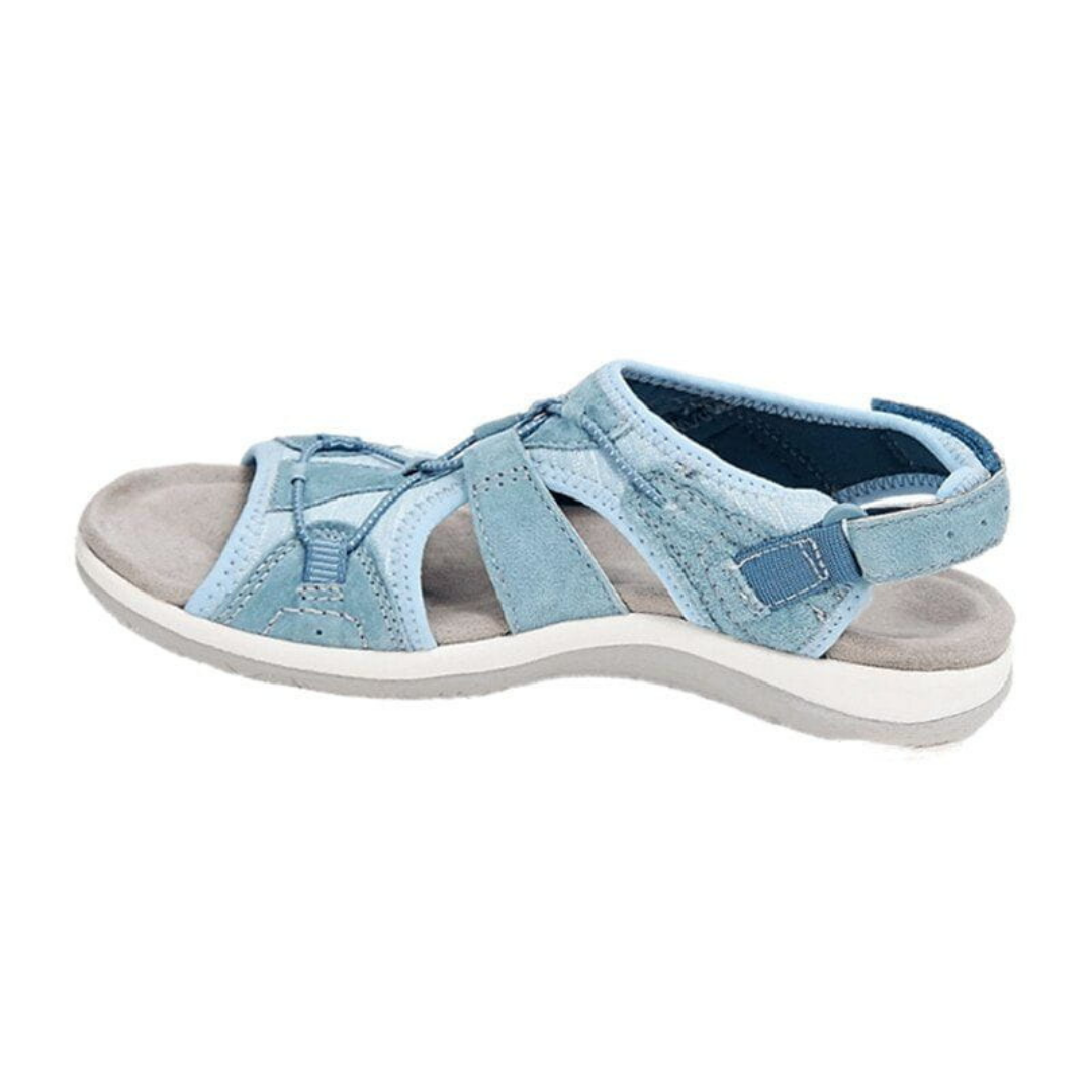 Remi | Women's Suede Cut-Out Multi-Strap Sport Sandals