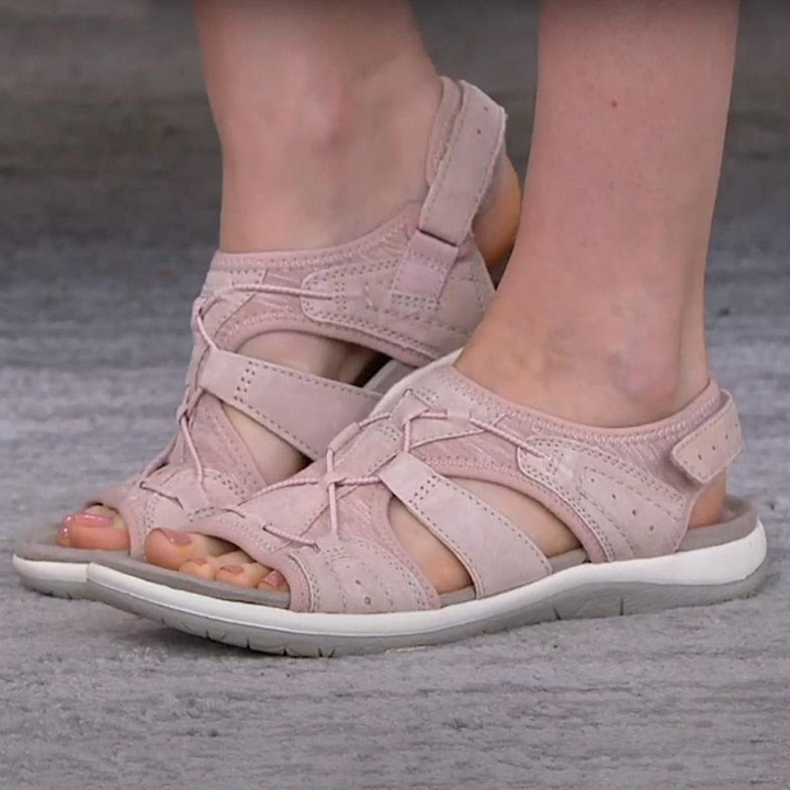 Remi | Women's Suede Cut-Out Multi-Strap Sport Sandals
