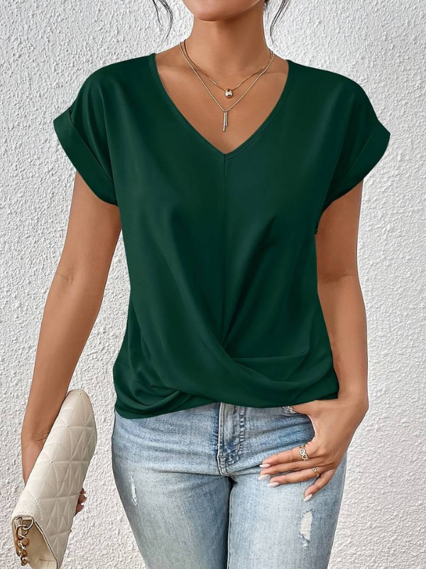 Remi | Women's Twist Front V-Neck Shirt