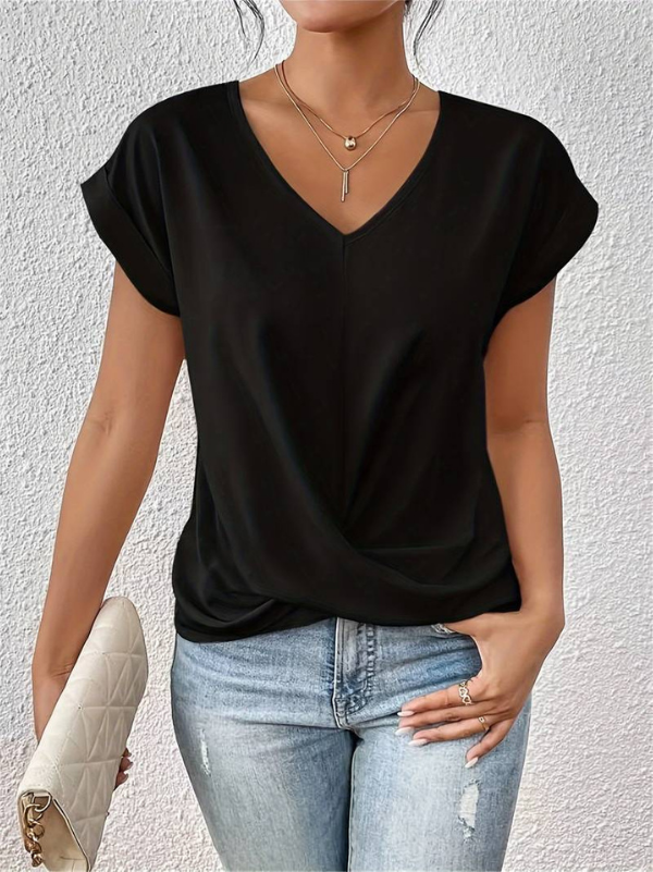 Remi | Women's Twist Front V-Neck Shirt