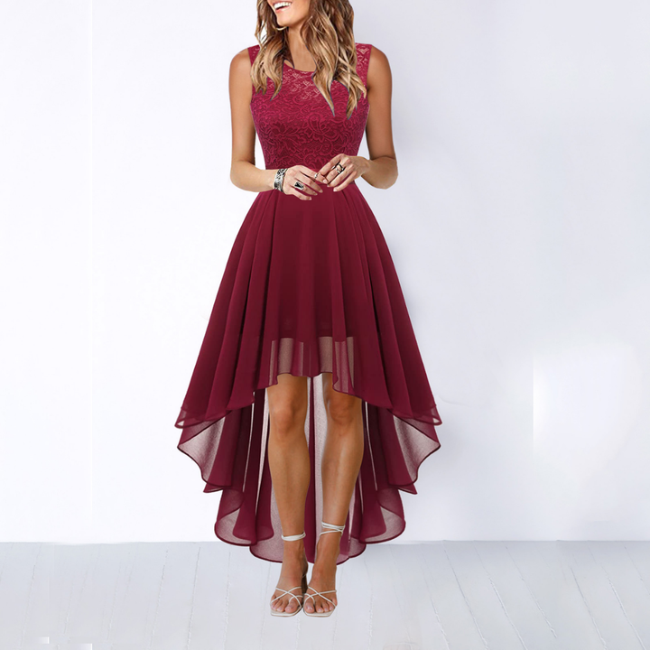 Roselyn | Women's Chiffon Lace High Low Wedding Guest Dress