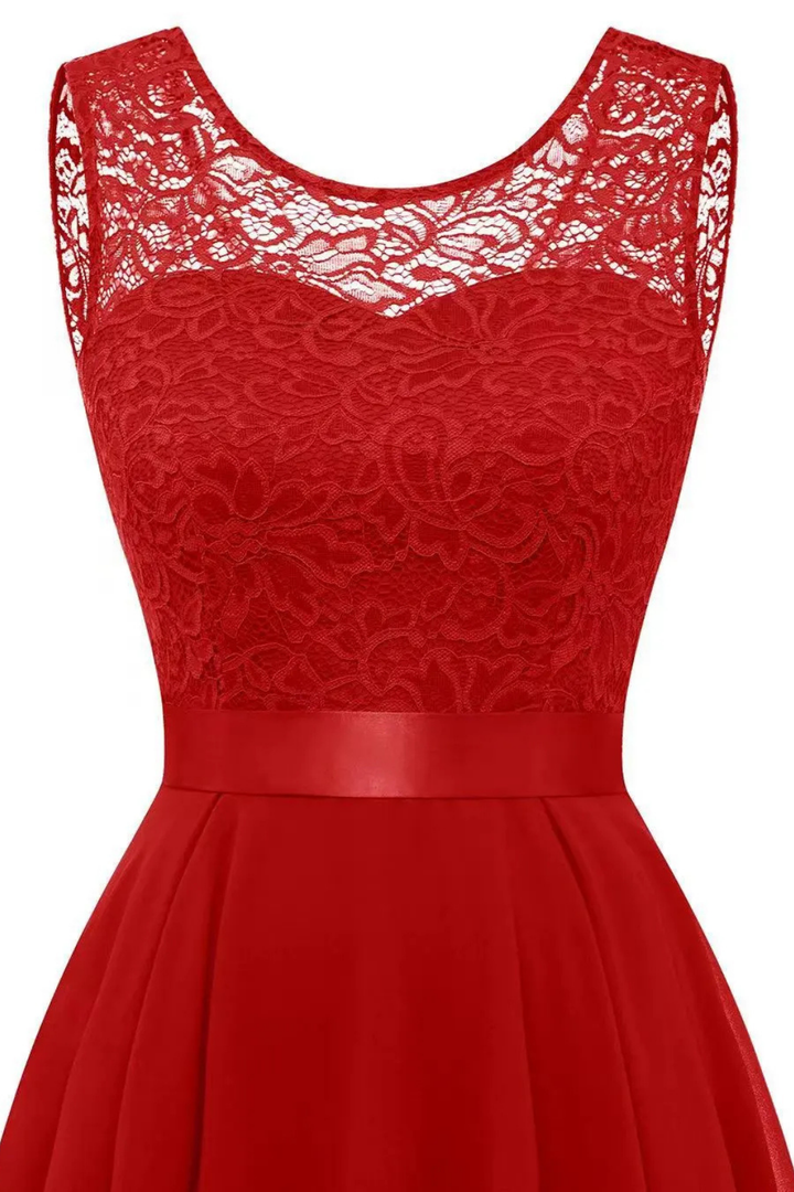 Roselyn | Women's Chiffon Lace High Low Wedding Guest Dress