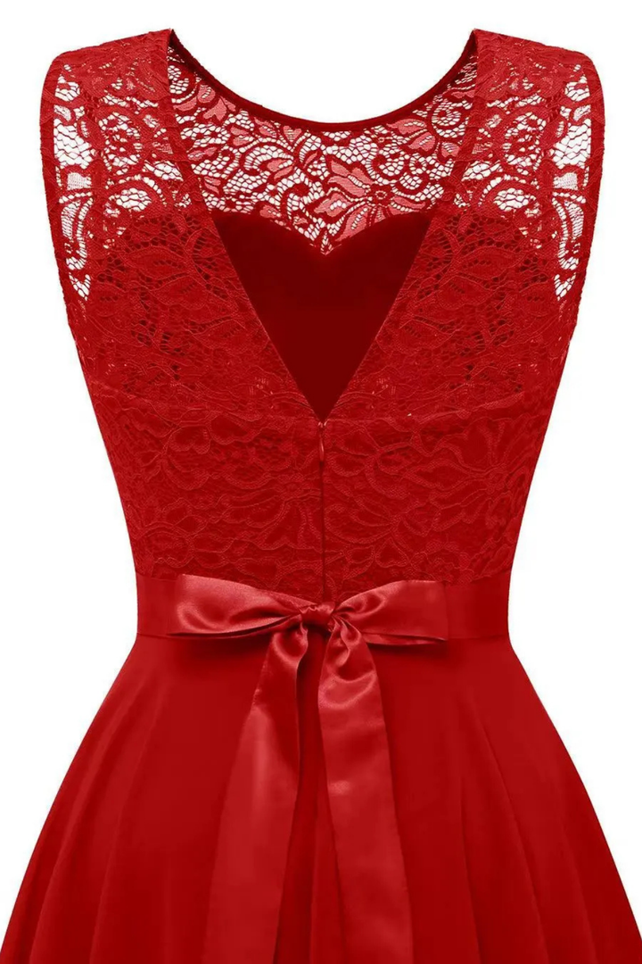 Roselyn | Women's Chiffon Lace High Low Wedding Guest Dress