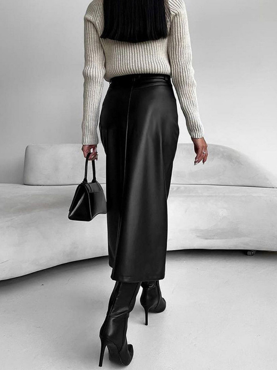 Roxanne | Women's Chic Split Midi Skirt