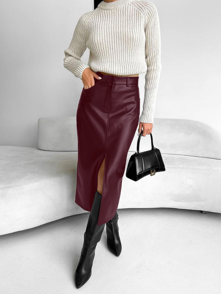 Roxanne | Women's Chic Split Midi Skirt