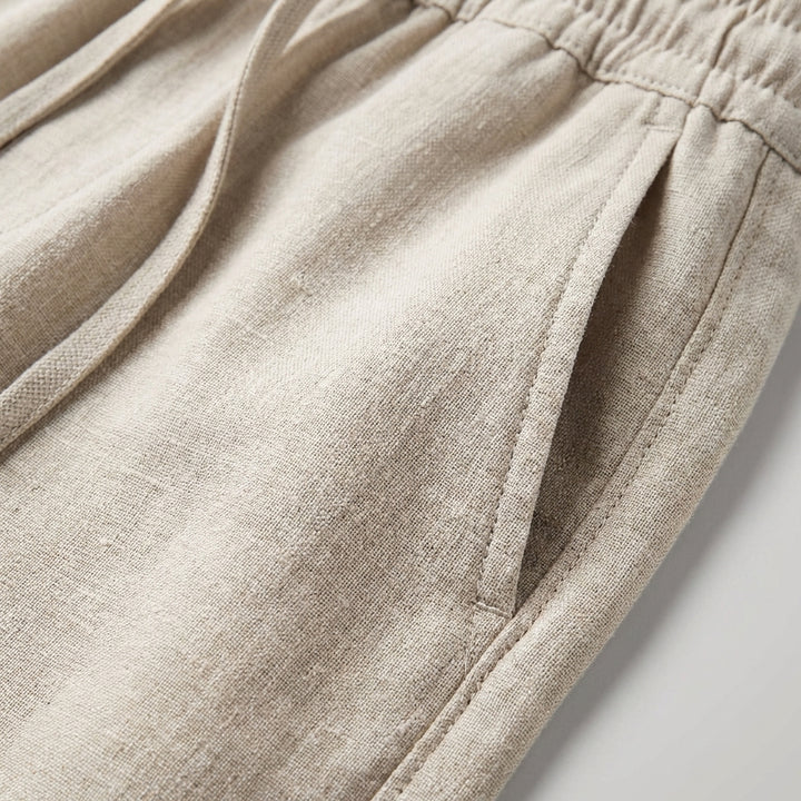 Sanne | Unisex Linen Drawstring Relaxed Trousers
