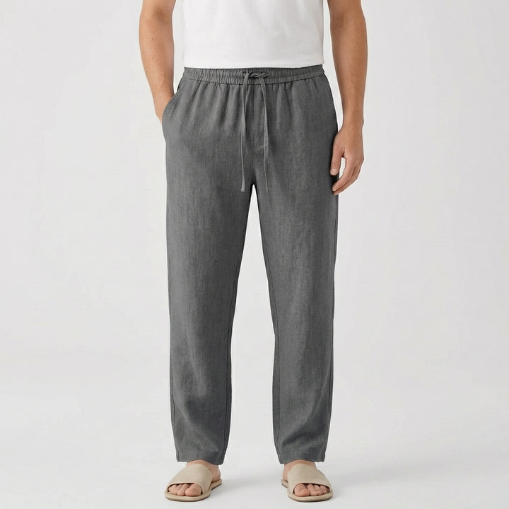 Sanne | Unisex Linen Drawstring Relaxed Trousers
