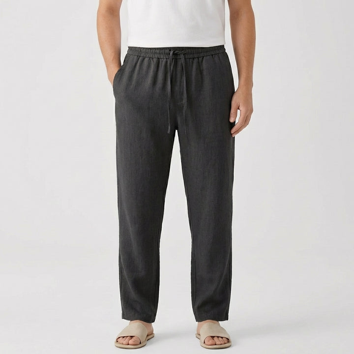 Sanne | Unisex Linen Drawstring Relaxed Trousers