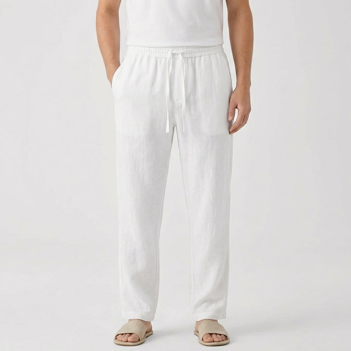 Sanne | Unisex Linen Drawstring Relaxed Trousers