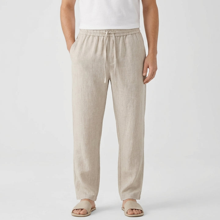 Sanne | Unisex Linen Drawstring Relaxed Trousers