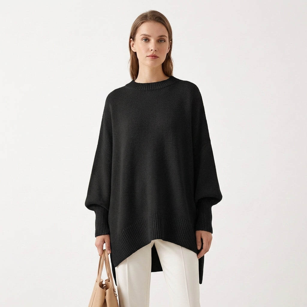 Sanne | Women's Cashmere Oversized Batwing Poncho Jumper