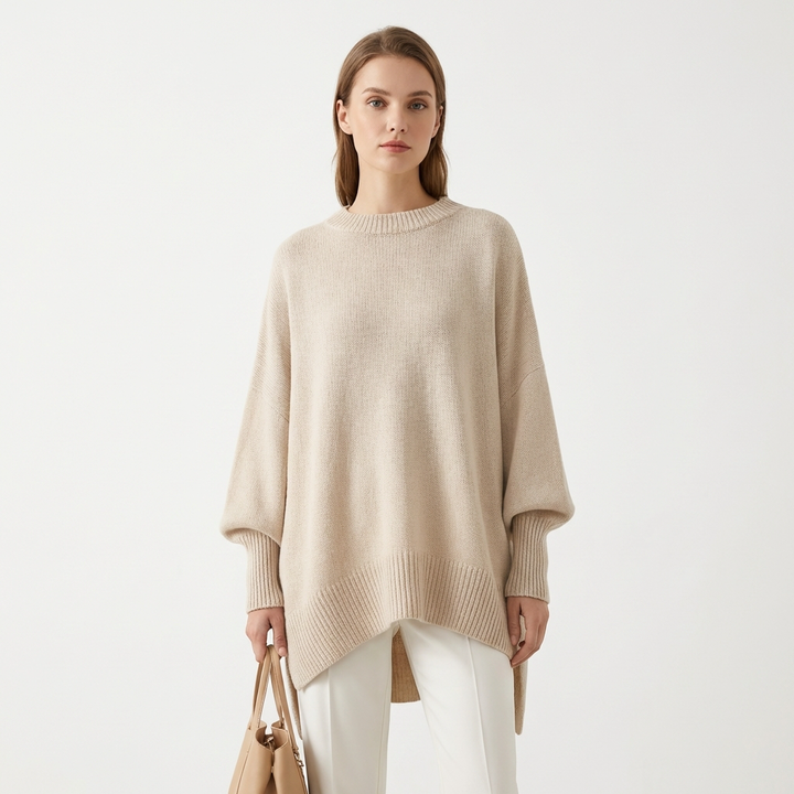 Sanne | Women's Cashmere Oversized Batwing Poncho Jumper