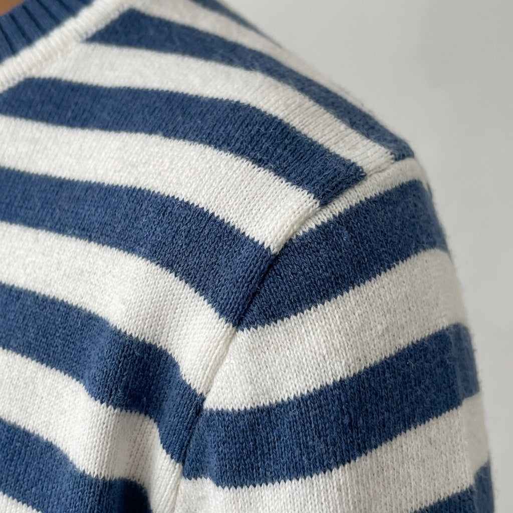 Sanne | Women's Cotton-Blend Striped Long Sleeve Crew Neck Top