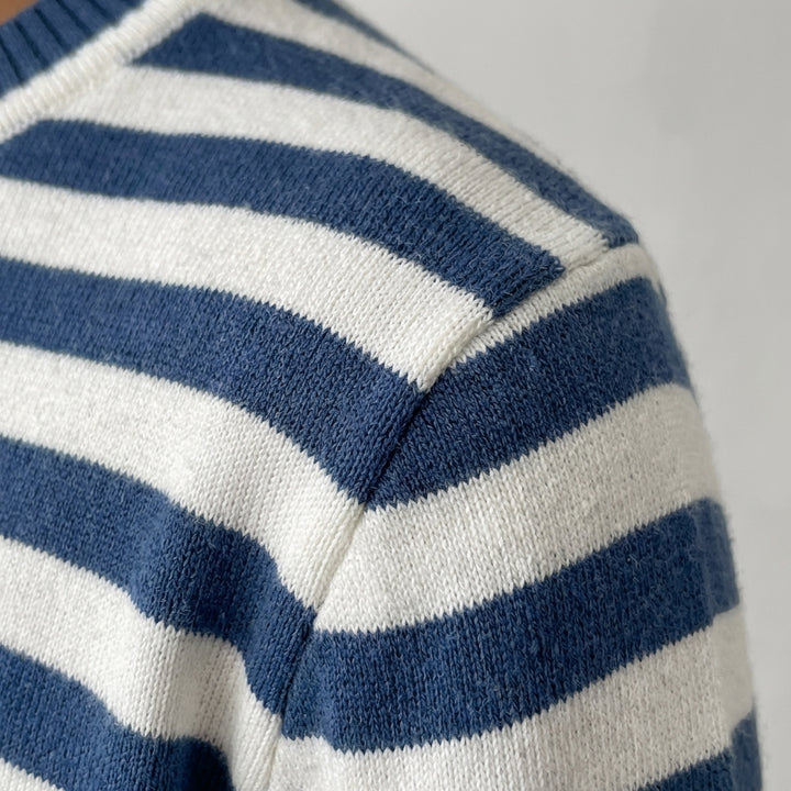 Sanne | Women's Cotton-Blend Striped Long Sleeve Crew Neck Top