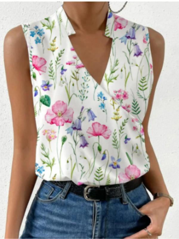 Sanne | Women's Sleeveless Wrap V-Neck Top