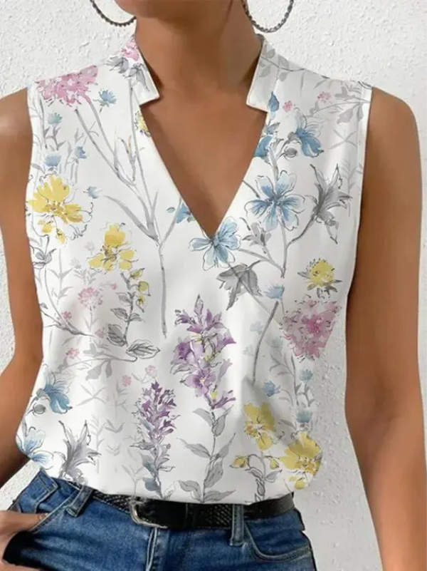 Sanne | Women's Sleeveless Wrap V-Neck Top
