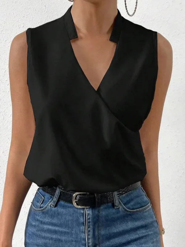 Sanne | Women's Sleeveless Wrap V-Neck Top