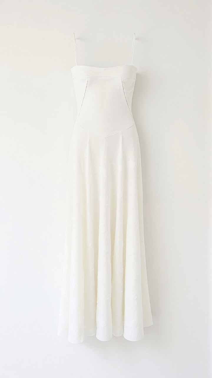 Seraphine | Women's Chiffon Jacquard Corset Maxi Wedding Guest Dress