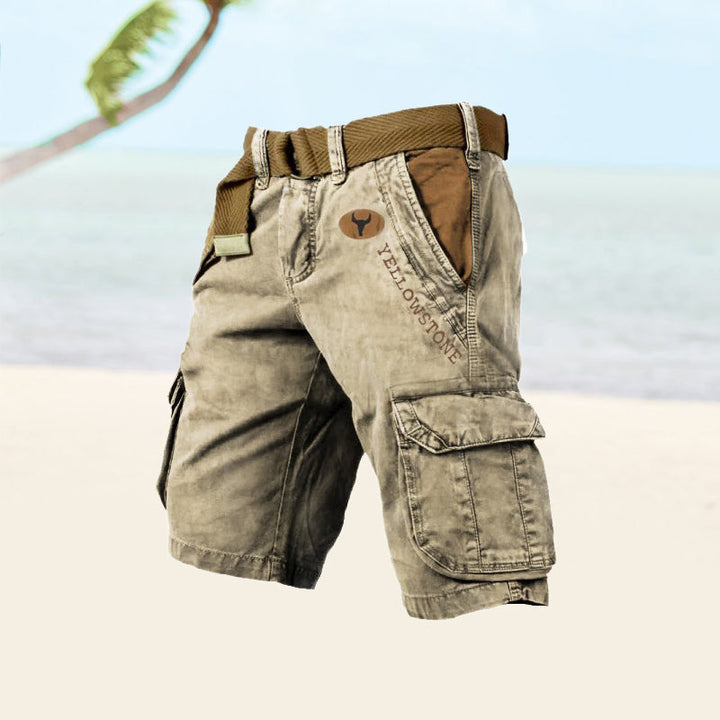 Sienna | Men's Denim Washed Cargo Shorts
