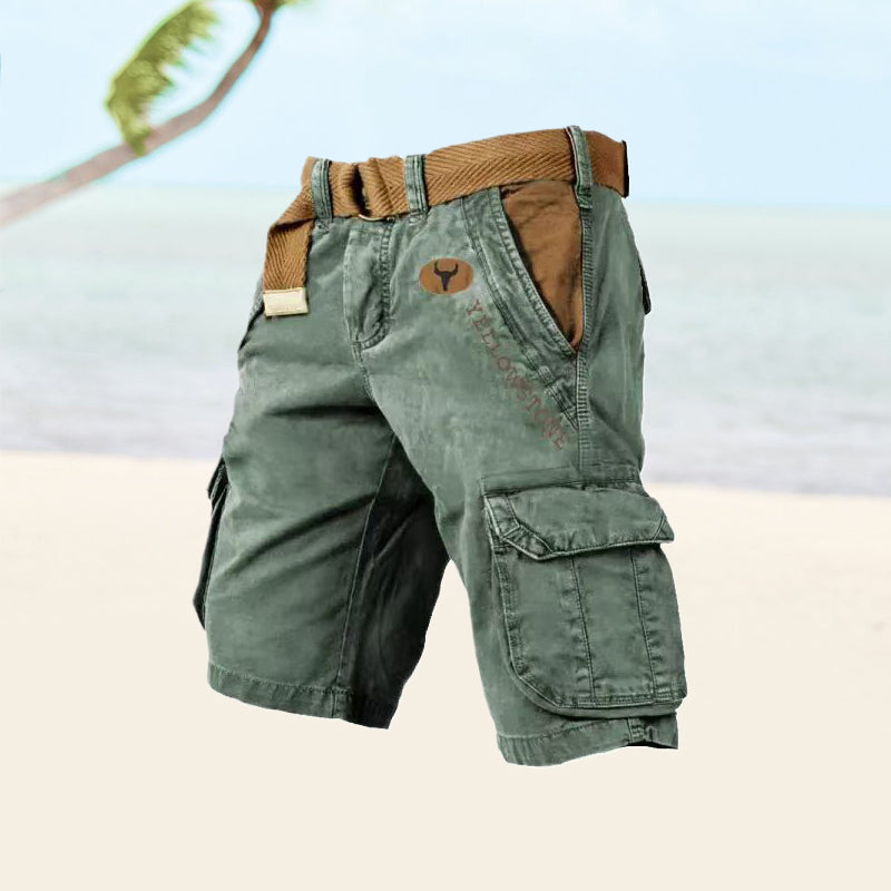 Sienna | Men's Denim Washed Cargo Shorts