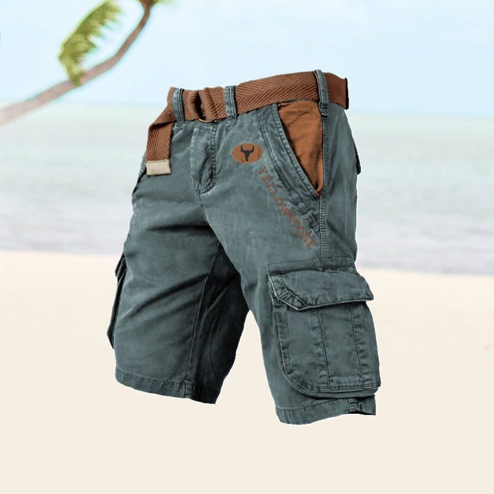 Sienna | Men's Denim Washed Cargo Shorts