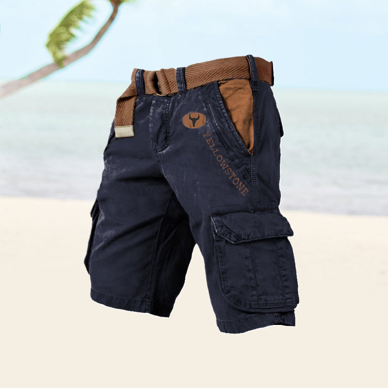 Sienna | Men's Denim Washed Cargo Shorts