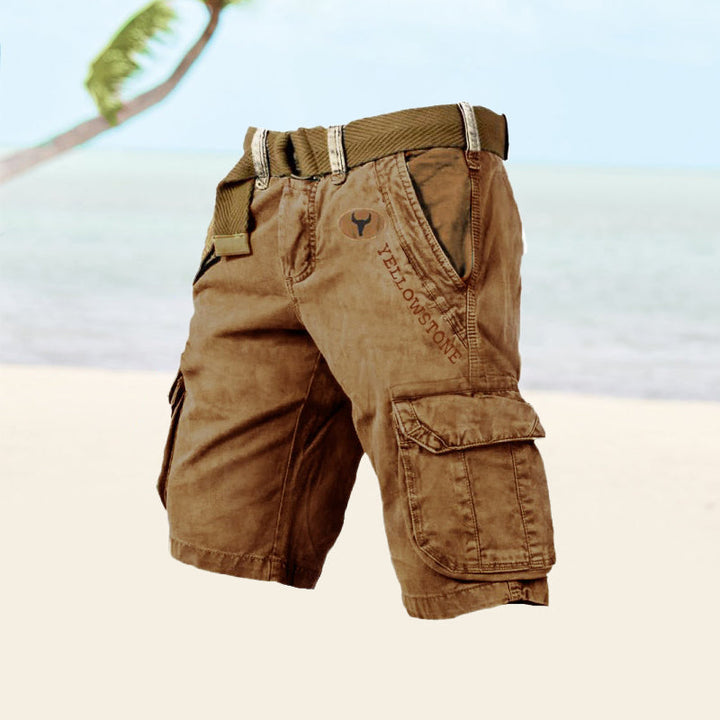 Sienna | Men's Denim Washed Cargo Shorts