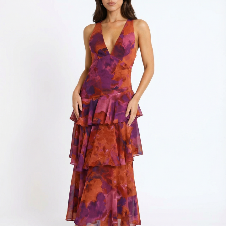 Sienna | Women Dress With Tiered Skirt | Maxi