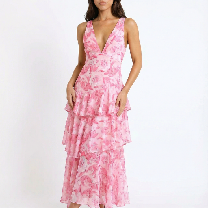Sienna | Women Dress With Tiered Skirt | Maxi