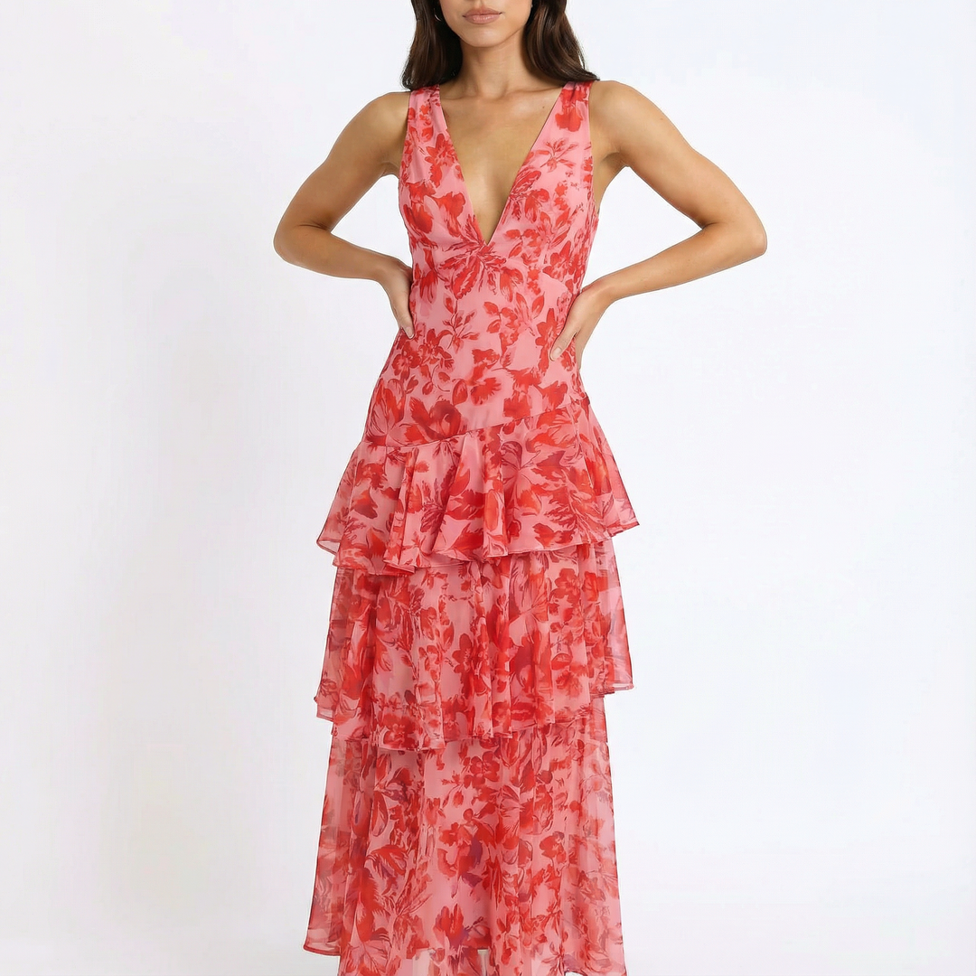 Sienna | Women Dress With Tiered Skirt | Maxi