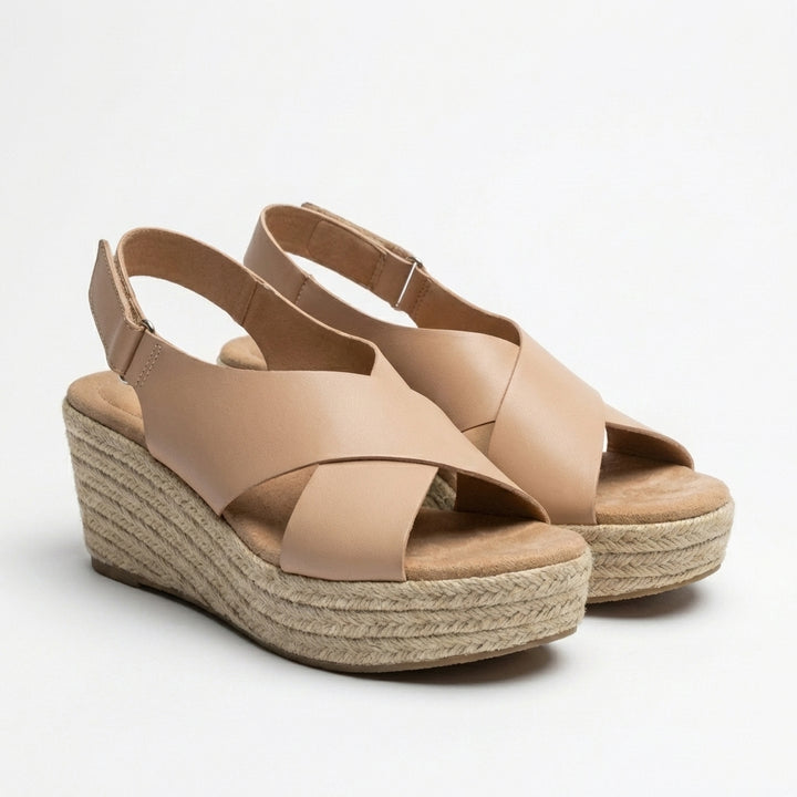 Sienna | Women's Leather Espadrille Wedge Sandals
