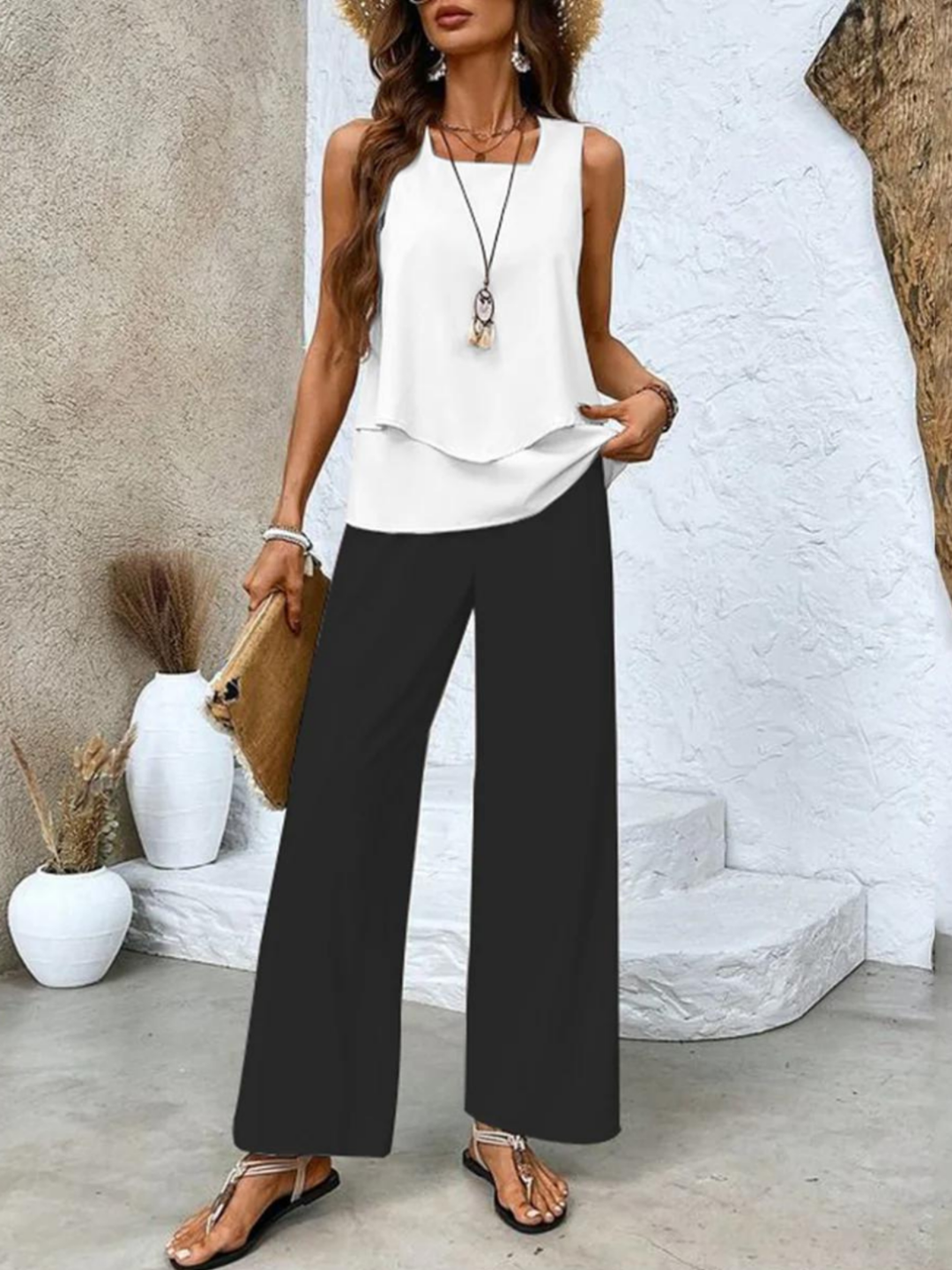 Sienna | Women's Lightweight Wide-Leg Trouser Set