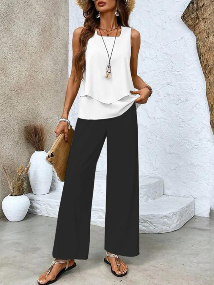 Sienna | Women's Lightweight Wide-Leg Trouser Set