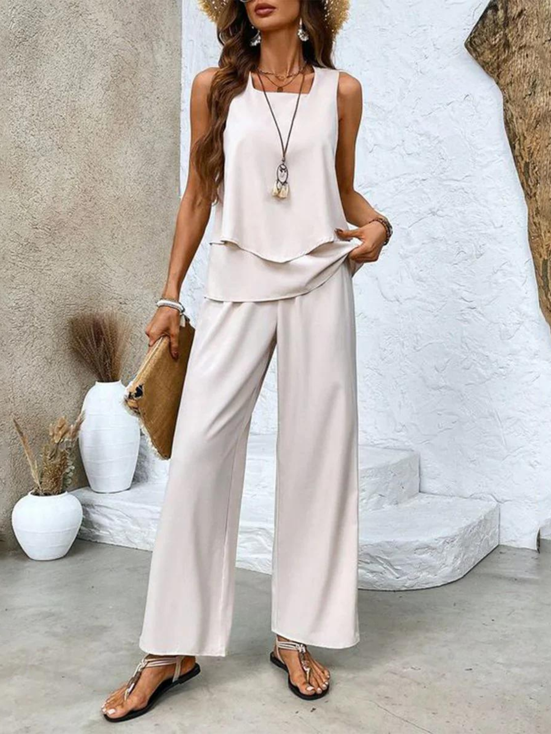 Sienna | Women's Lightweight Wide-Leg Trouser Set
