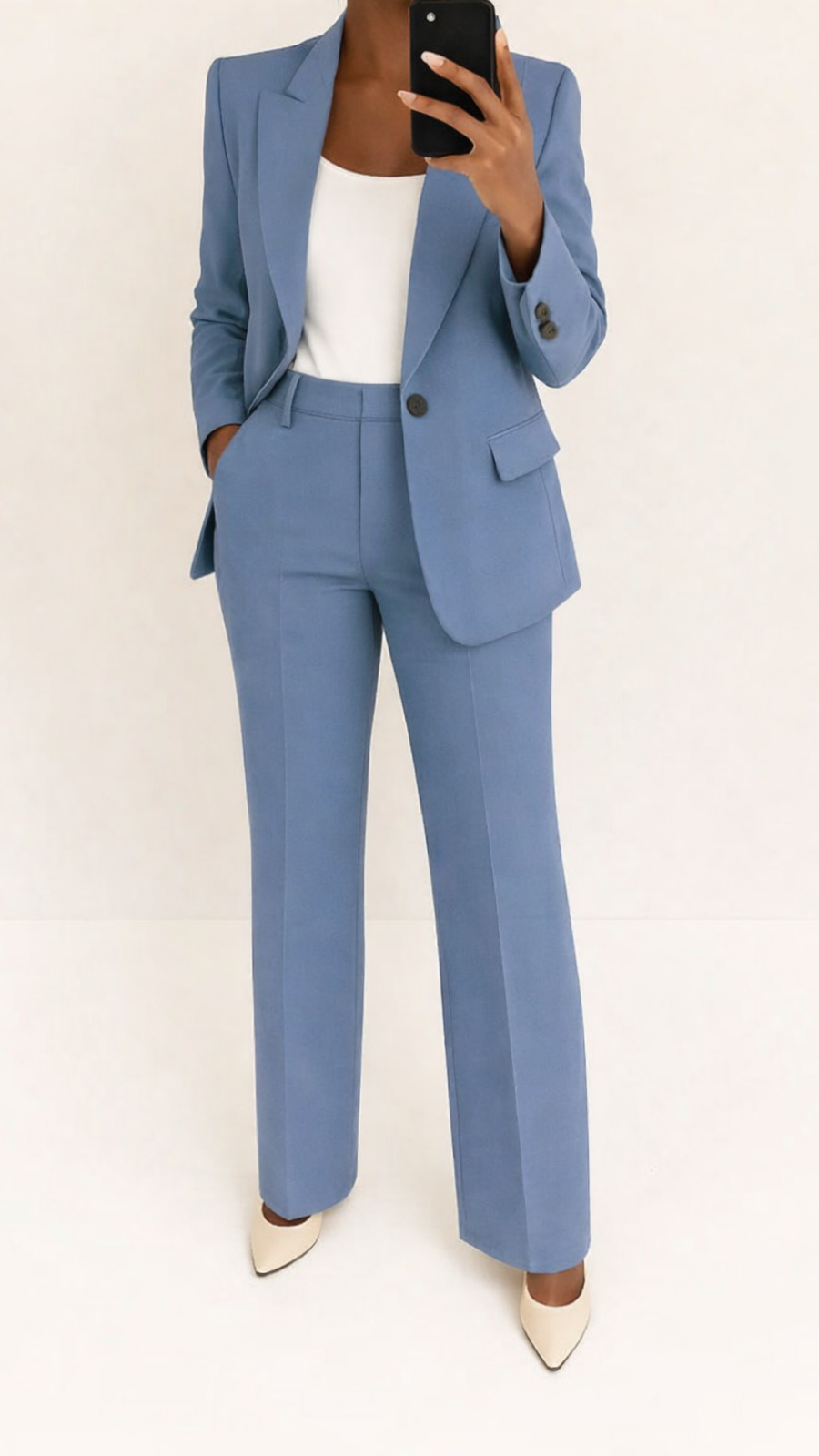 Sloane | Women's Breathable Structured Wide-Leg Tailored Suit Set