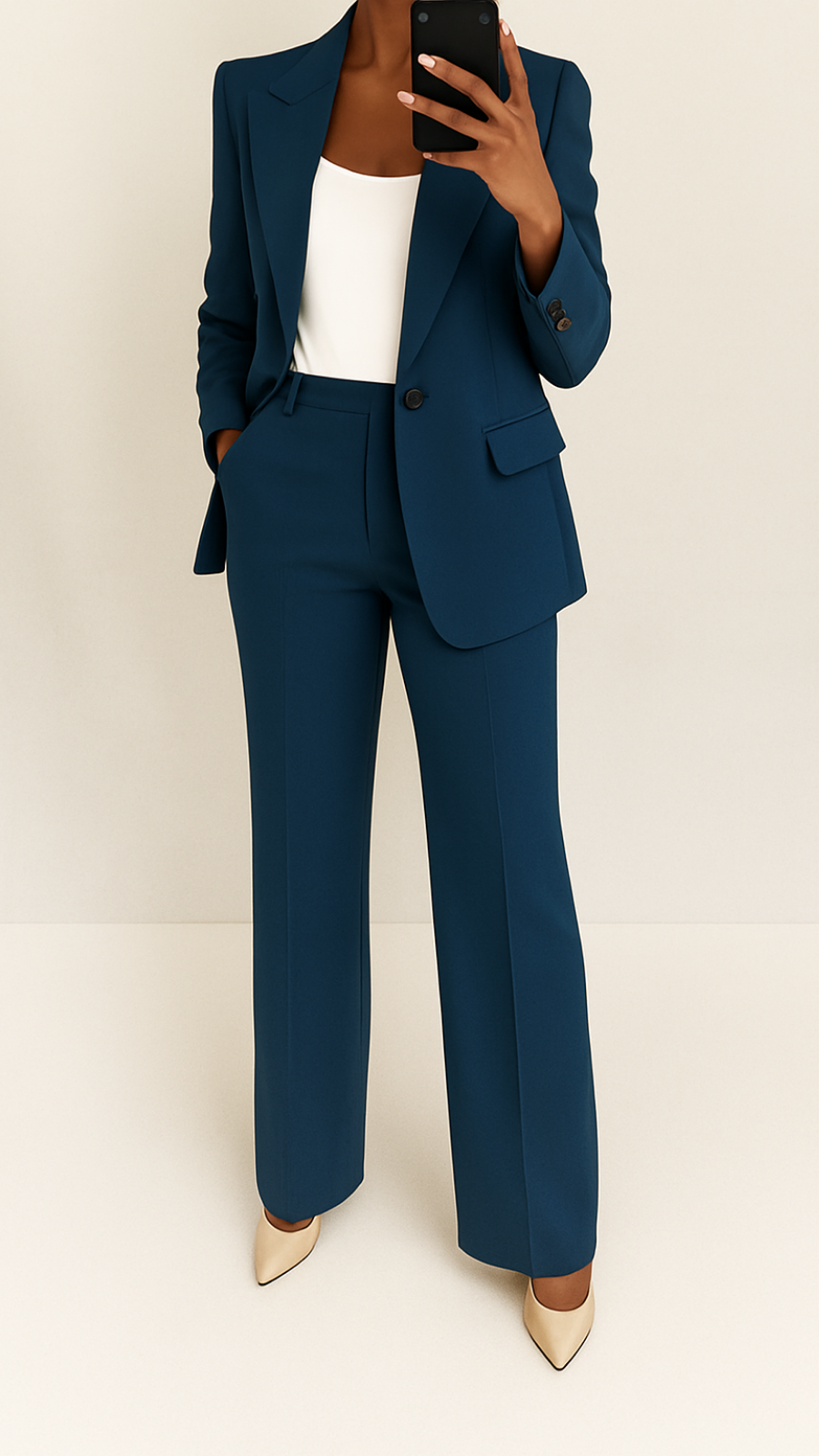 Sloane | Women's Breathable Structured Wide-Leg Tailored Suit Set