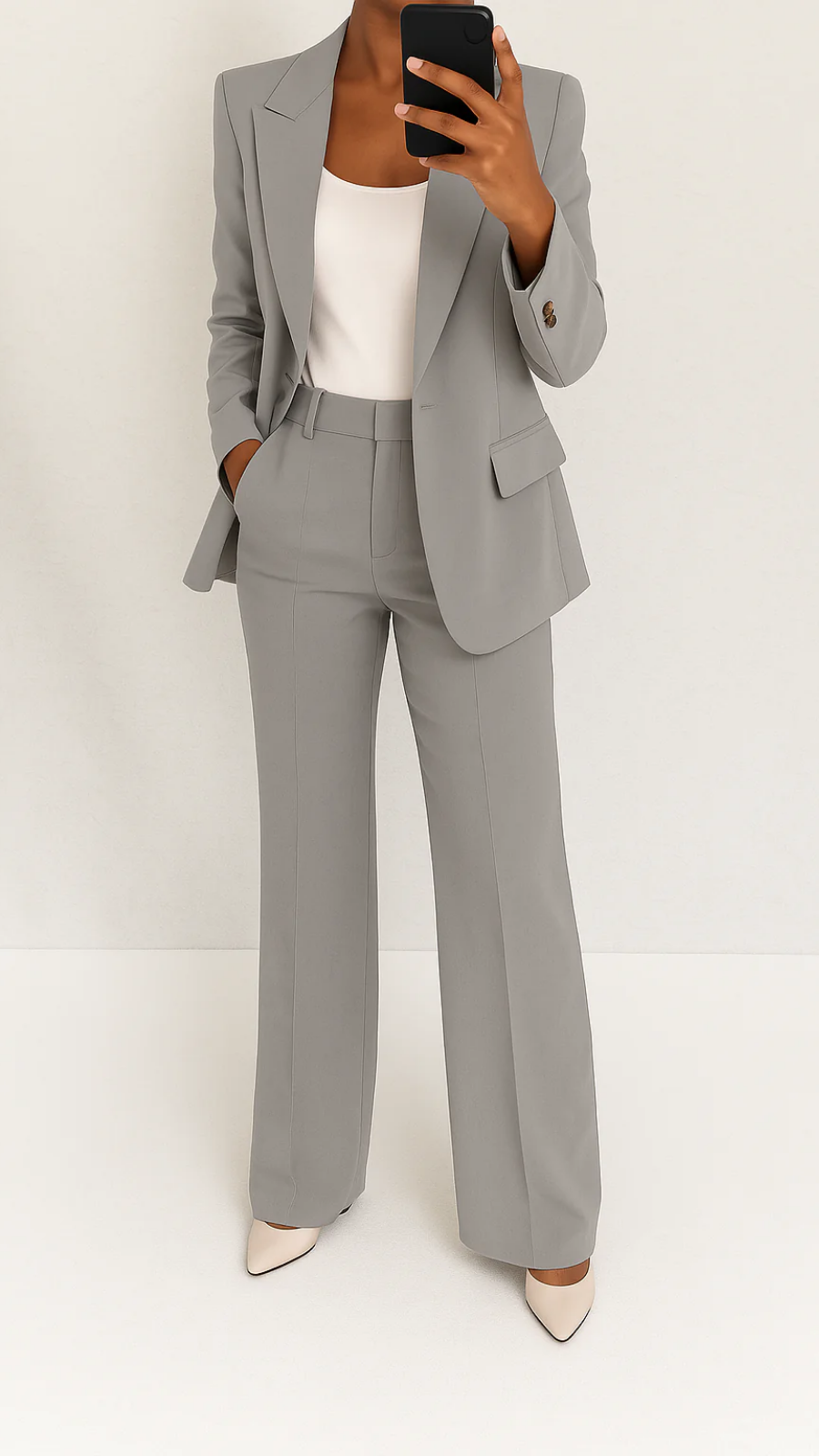 Sloane | Women's Breathable Structured Wide-Leg Tailored Suit Set