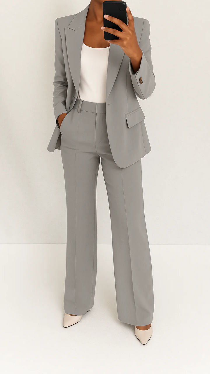 Sloane | Women's Breathable Structured Wide-Leg Tailored Suit Set