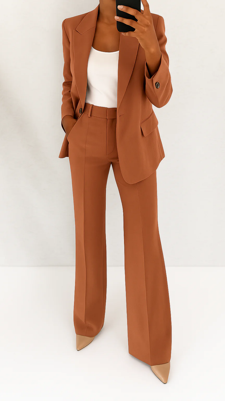 Sloane | Women's Breathable Structured Wide-Leg Tailored Suit Set