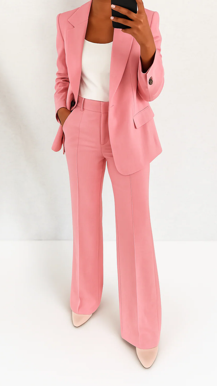 Sloane | Women's Breathable Structured Wide-Leg Tailored Suit Set