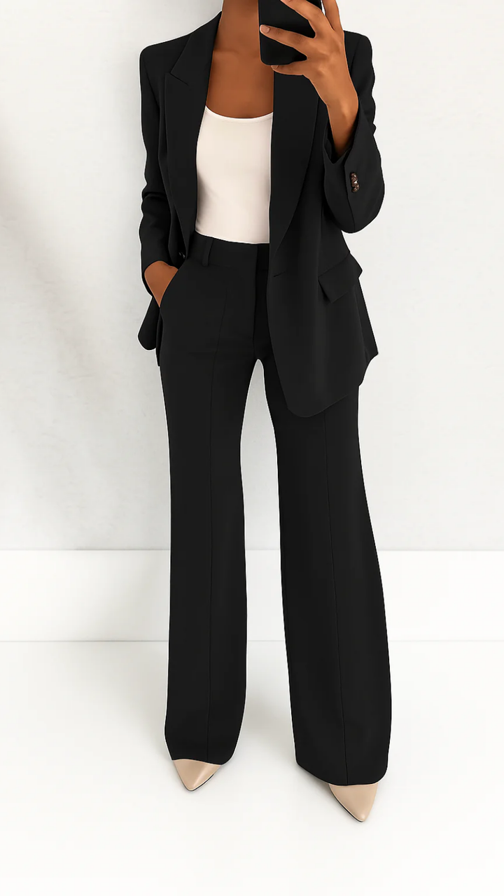 Sloane | Women's Breathable Structured Wide-Leg Tailored Suit Set