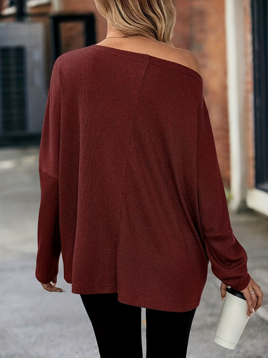 Sloane | Women's Off-Shoulder Batwing Poncho Shirt