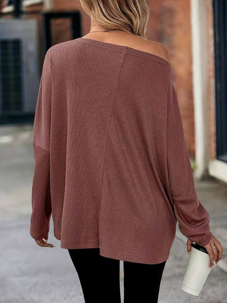 Sloane | Women's Off-Shoulder Batwing Poncho Shirt